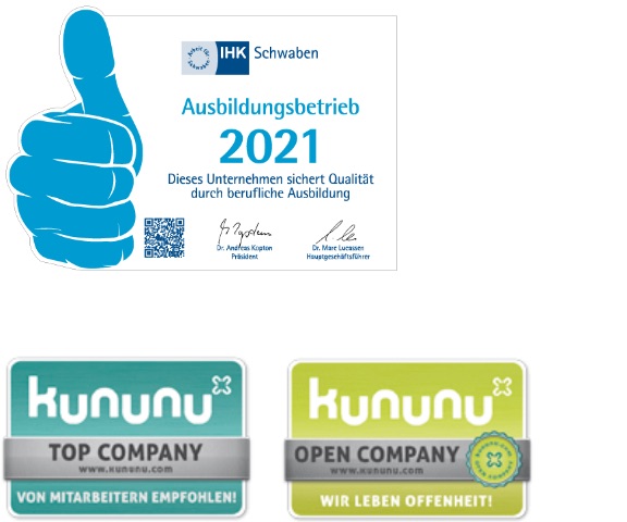 echion - unsere Abzeichen für Ihre Karriere der IHK Schwaben und kununu